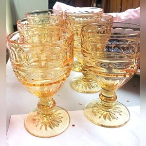 Vintage Glass Water Goblets